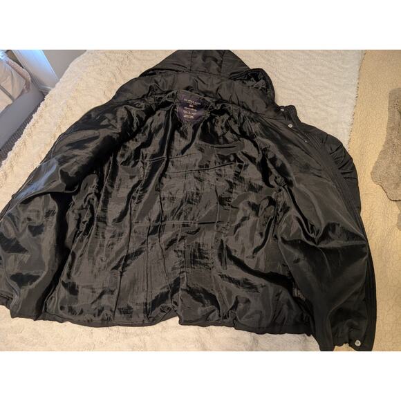 US Polo Assn Women’s Size Large Puffer Coat Jacket Black Hooded Zip Up - Picture 9 of 9